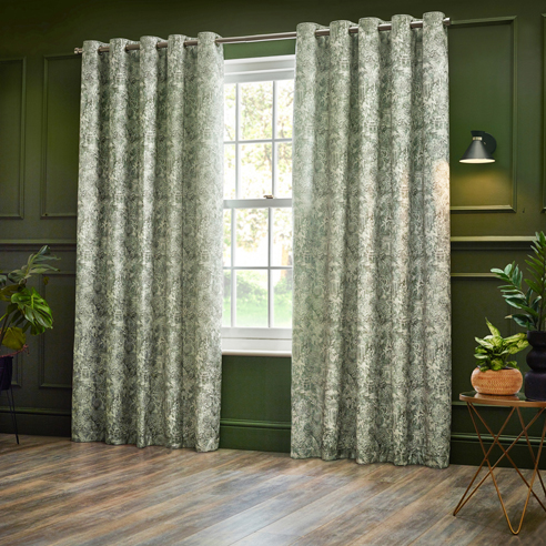 Bengal Eyelet, Sage - Ready Made Curtains - Image 3